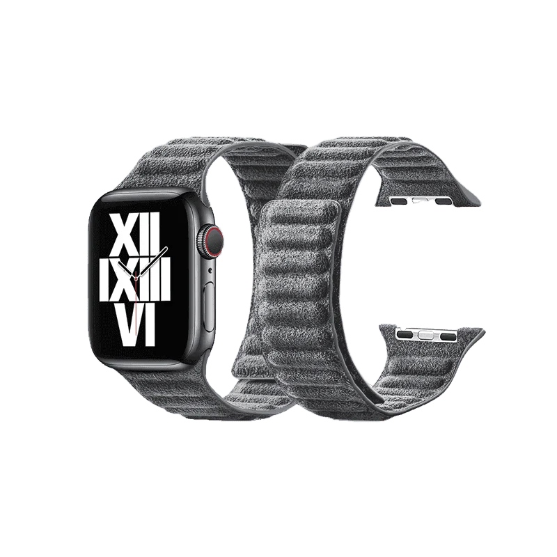 Alcantara Apple Watch Band - Nardo Grey