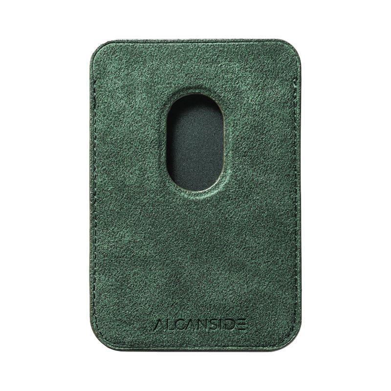Alcantara Magsafe Wallet - Midnight Green