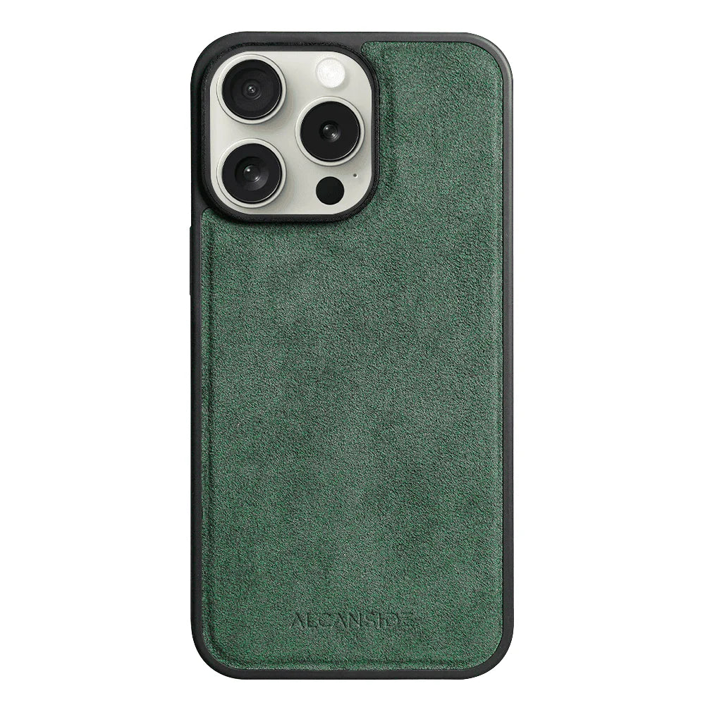 iPhone 16 Pro Max - Alcantara Back Cover - Midnight Green