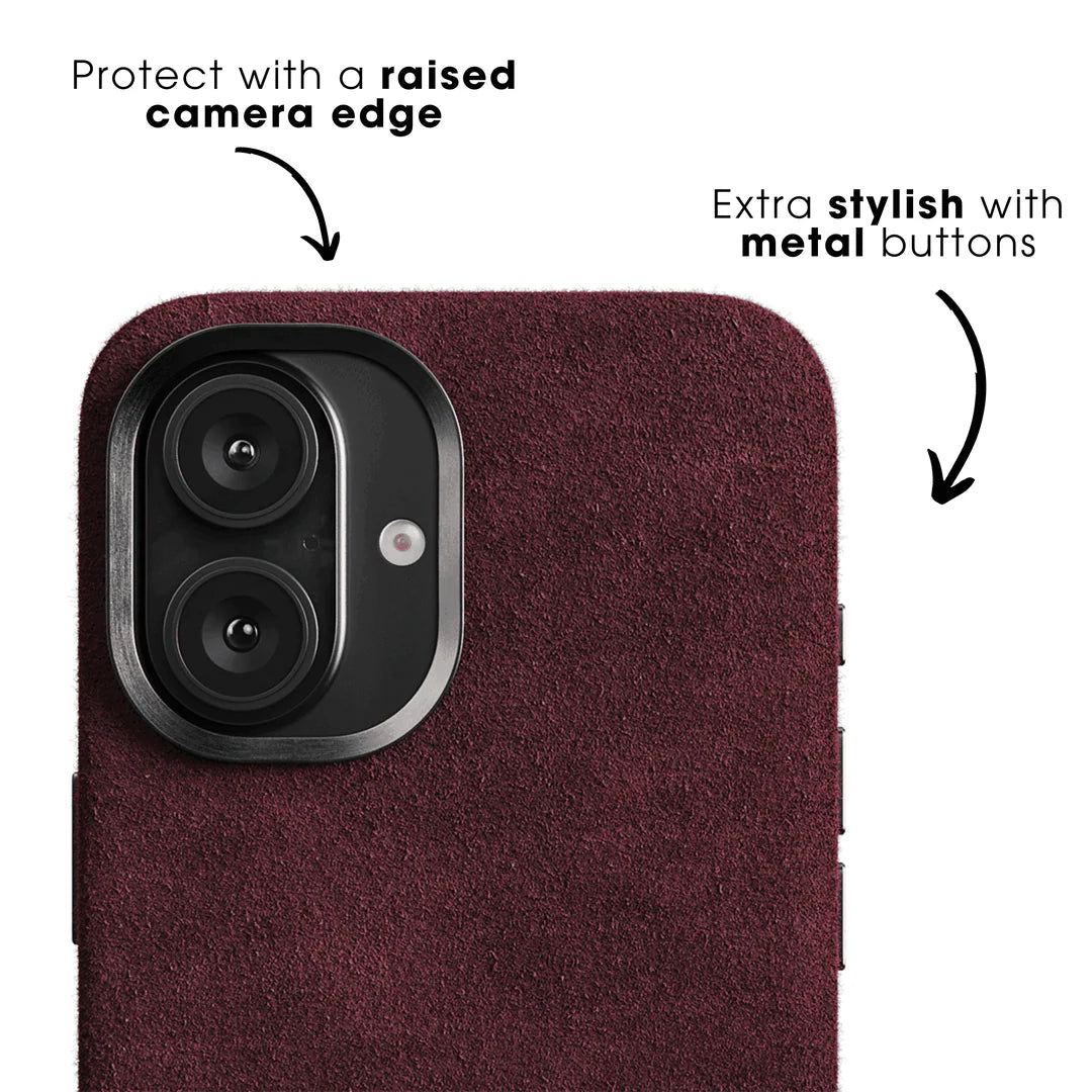 iPhone 16 - Alcantara Case - Wine Red