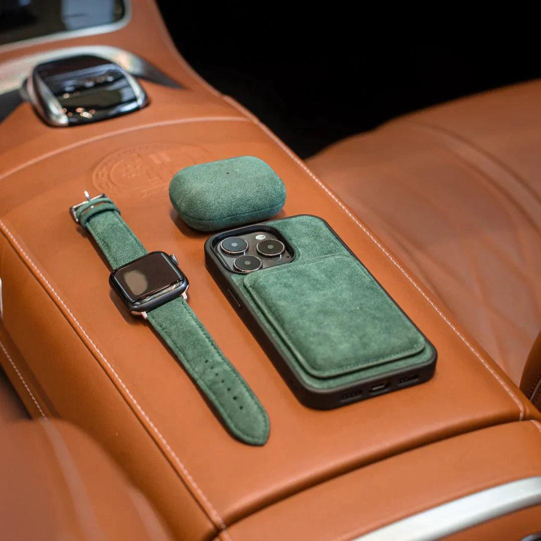 iPhone 16 Pro Max - Alcantara Back Cover - Midnight Green