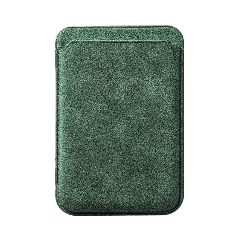Alcantara Magsafe Wallet - Midnight Green