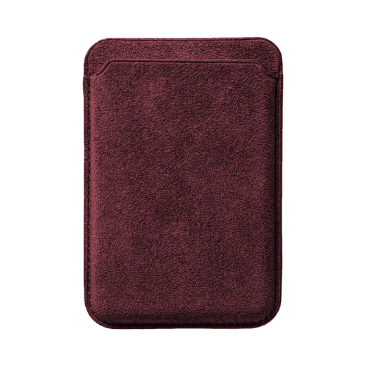 Alcantara Magsafe Wallet - Wine Red