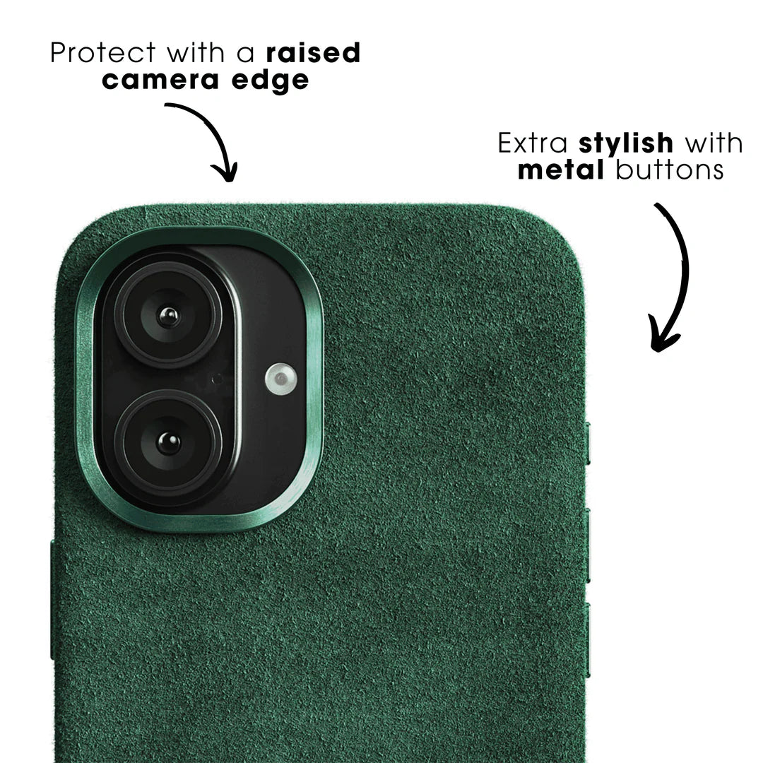 iPhone 16 - Alcantara Case - Midnight Green