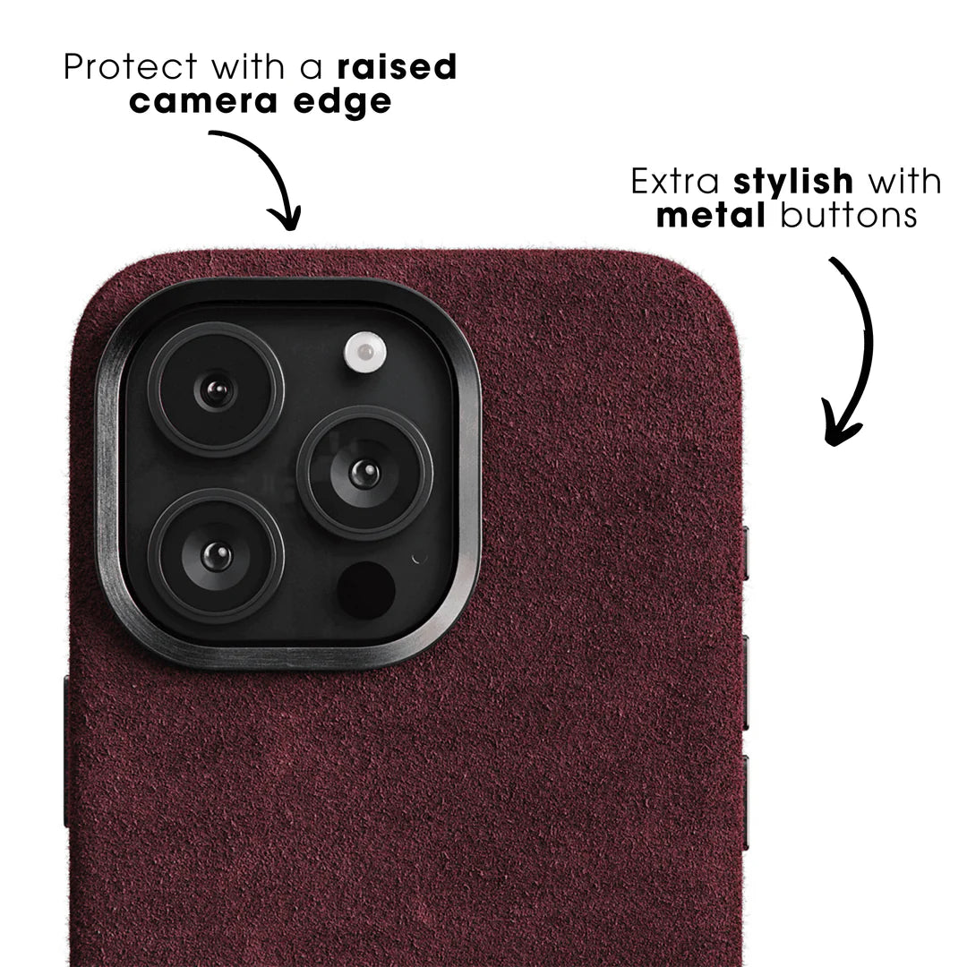 iPhone 16 Pro Max - Alcantara Case - Wine Red