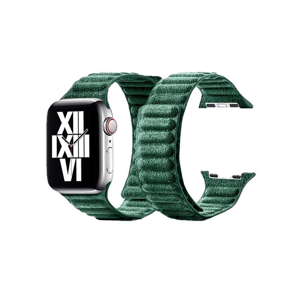 Alcantara Apple Watch Band - Midnight Green