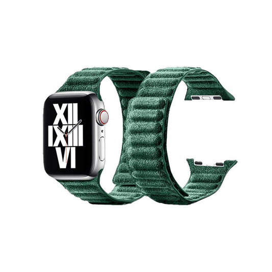 Alcantara Apple Watch Band - Midnight Green