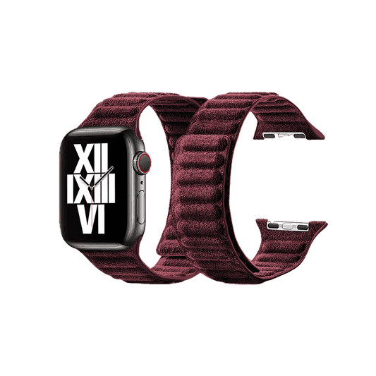 Alcantara Apple Watch Band - Wine Red